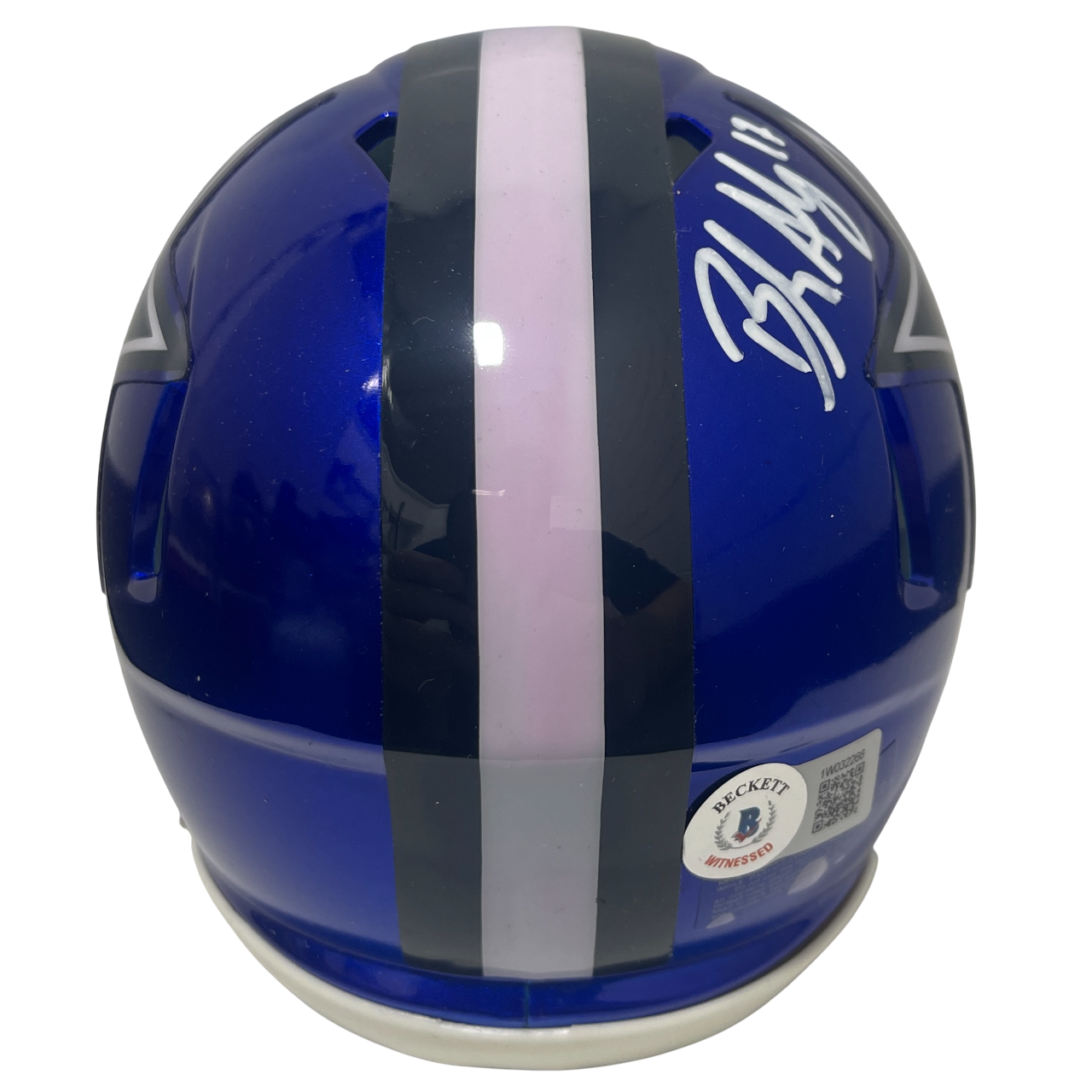 Brandon Aubrey Signed Dallas Cowboys Flash Mini Helmet Beckett Witness BAS COA2