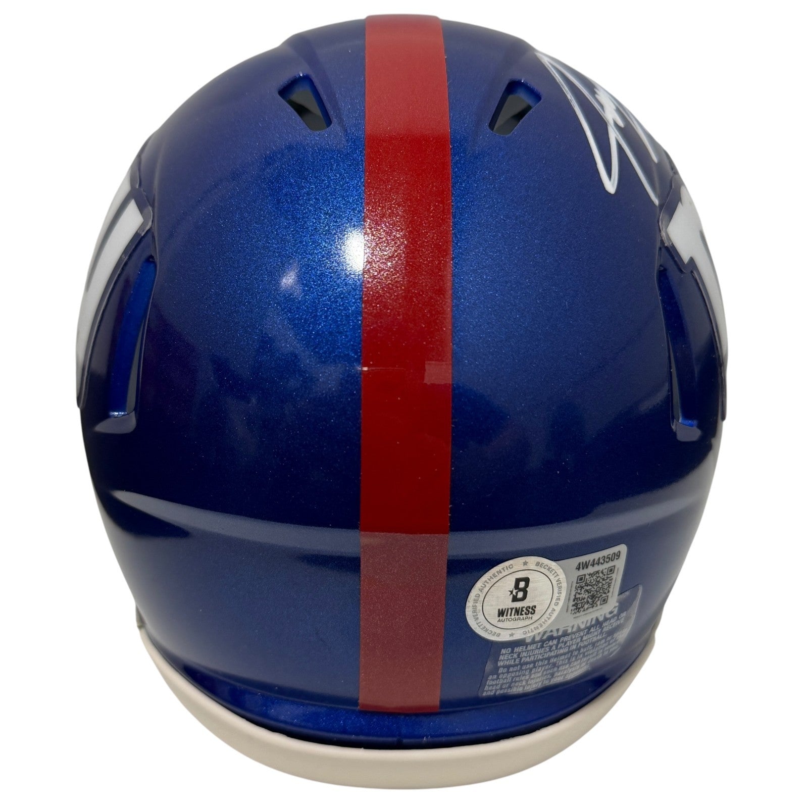 Jeremy Shockey Signed New York Giants Speed Mini Helmet Beckett Witness BAS COA2