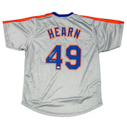Ed Hearn Signed New York Mets Custom Jersey w/ 86 WSC JSA Witness COA0