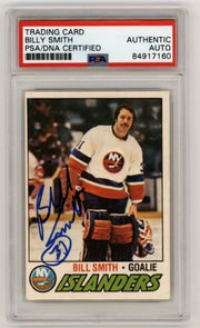Billy Smith 1977-78 O-Pee-Chee OPC #229 Signed PSA Authentic Blue Auto NYI HOF0