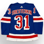 Igor Shesterkin Signed New York Rangers Blue Adidas Jersey FANATICS COA0