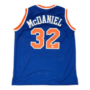 Xavier McDaniel Signed Autographed New York Knicks Custom Jersey JSA Witness COA0
