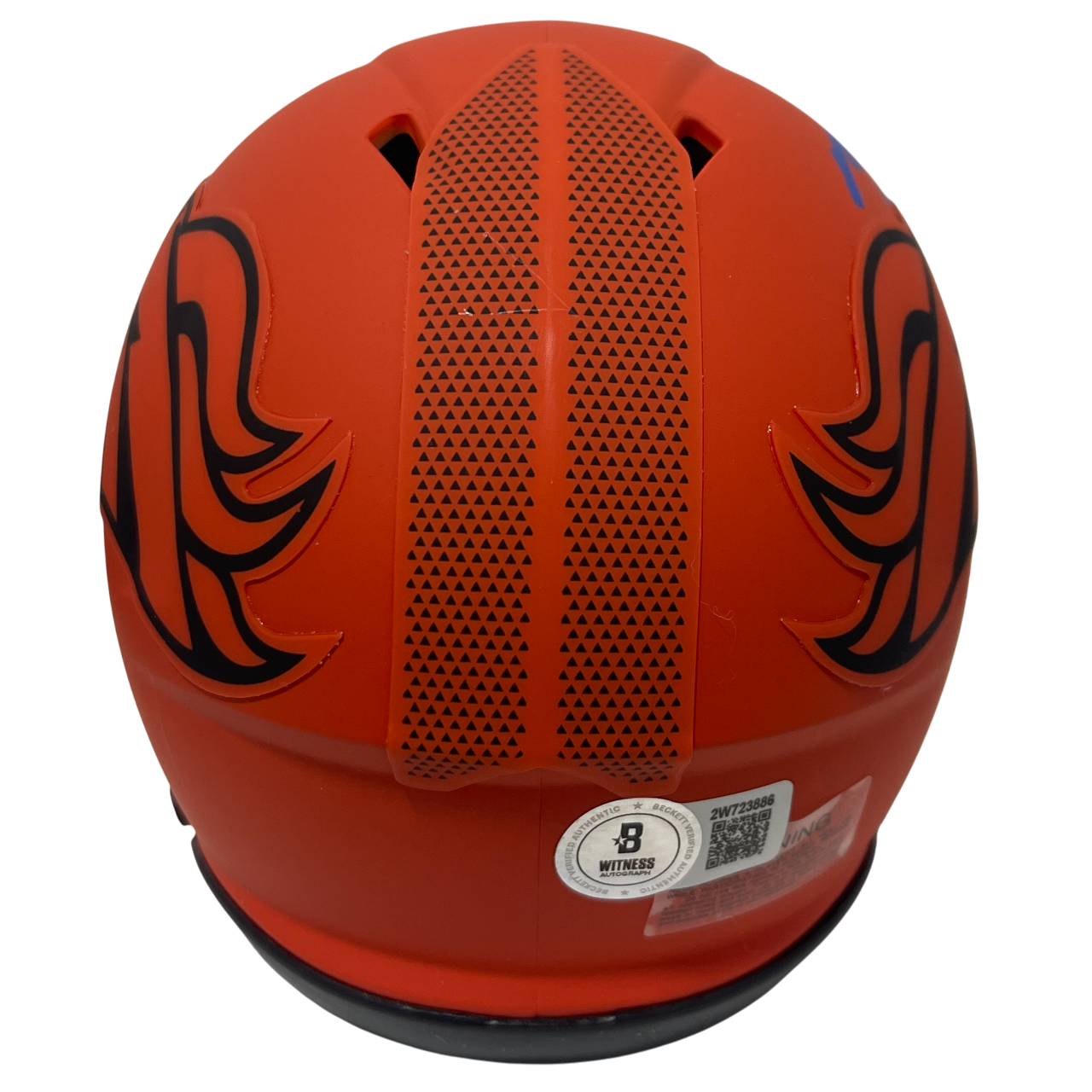 Bo Nix Signed Denver Broncos Rave Mini Helmet Beckett Witness BAS COA2