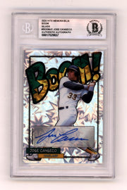 Jose Canseco 2024 Hits Memorabilia BOOM Silver Signed BGS BAS Auto Athletics0
