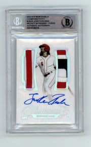 Jonathan India 2021 Hits Memorabilia Champions Patch Dual Auto RC #6/6 BGS BAS0