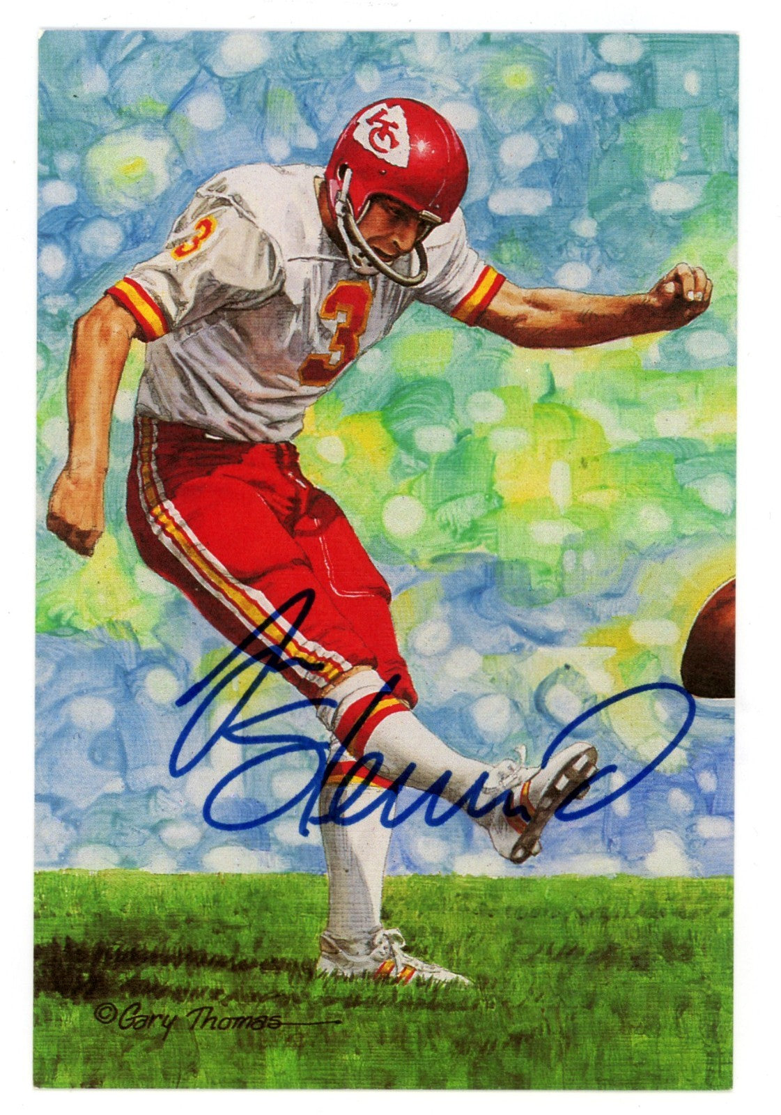 Jan Stenerud Signed Pro Football HOF GLAC Goal Line Art Card 1220/5000 JSA COA0