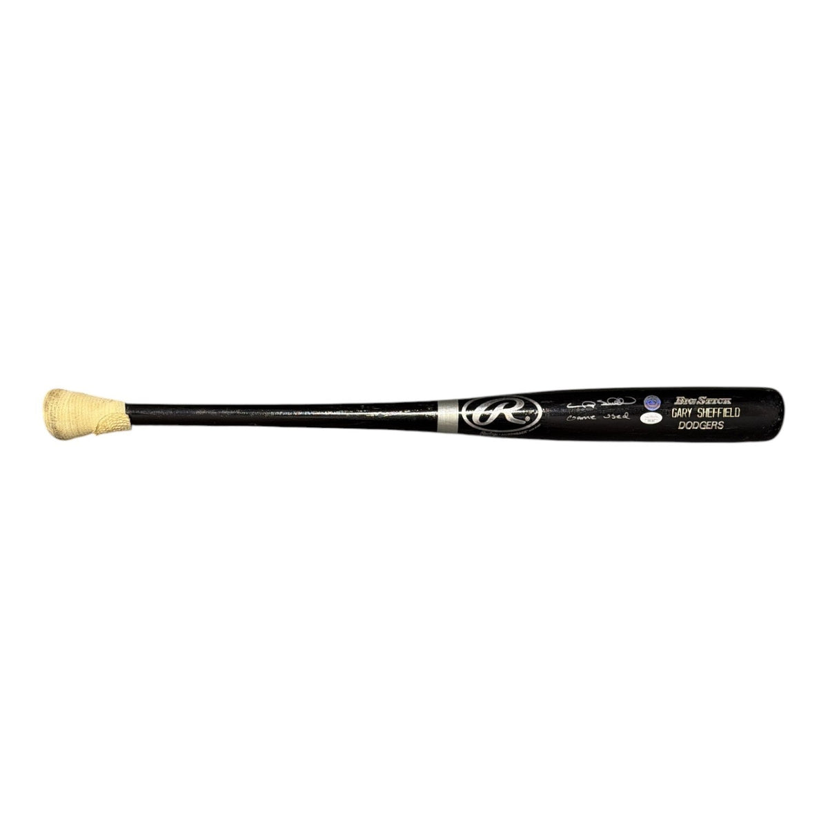 Gary Sheffield Signed Game Used Rawlings Black Bat JSA COA Dodgers A2
