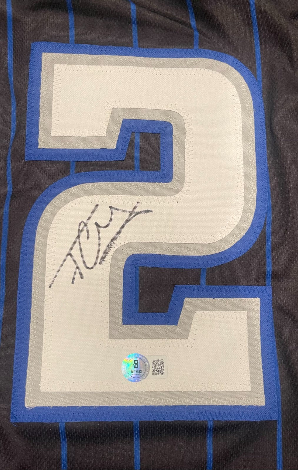 Franz Wagner Signed Orlando Magic Custom Jersey Beckett Witness BAS COA1