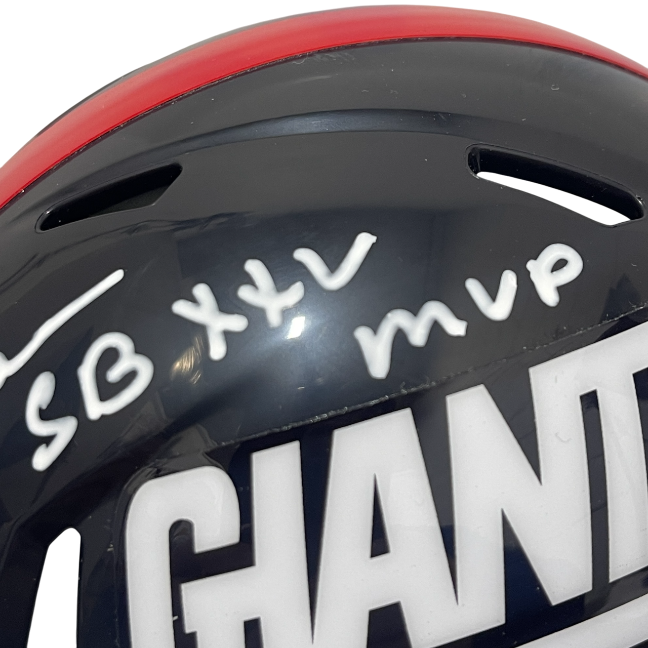 Ottis Anderson Signed Giants TB Mini Helmet w/ SB XXV MVP Beckett Wit BAS COA2