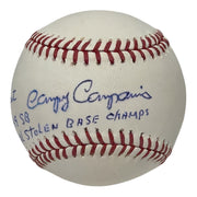 Bert Campeneris Signed Autographed ROMLB Baseball w/ 3 Insc JSA COA Athletics0