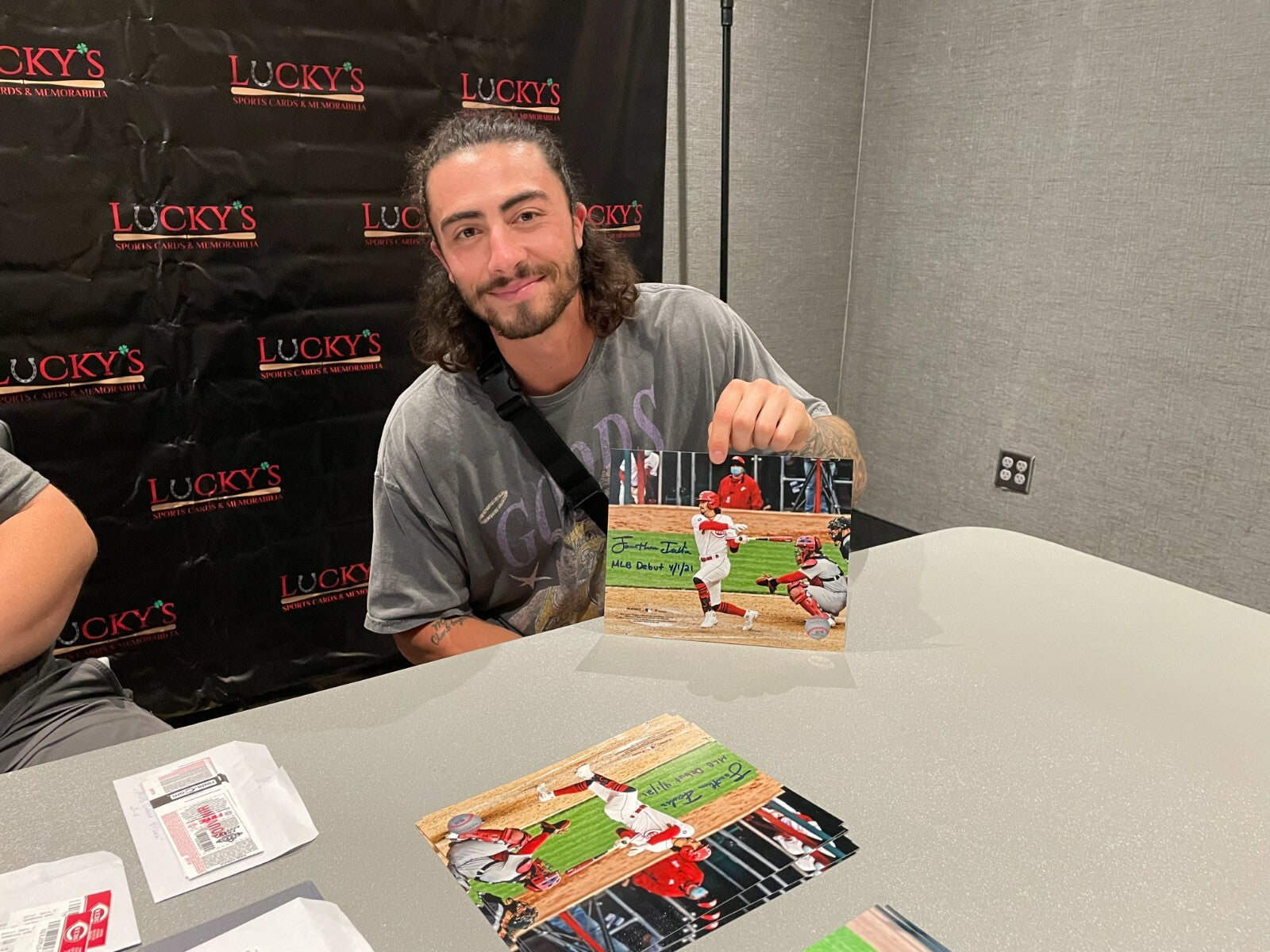 Jonathan India Signed 8x10 Fanatics Photo w/ MLB DEBUT JSA W COA + HOLO1