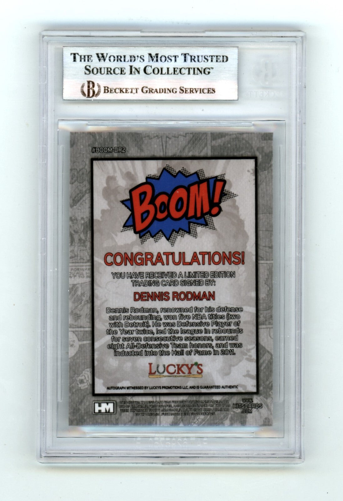 Dennis Rodman 2024 Hits Memorabilia BOOM Silver Signed BGS BAS Auto Pistons1