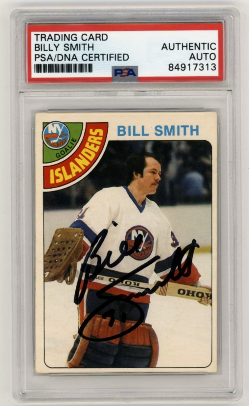 Billy Smith 1978-79 O-Pee-Chee OPC #62 Signed PSA Authentic Auto Islanders HOF0