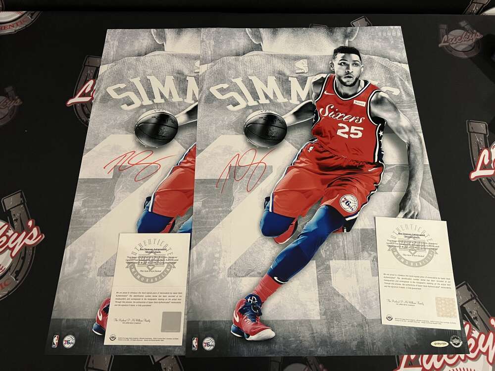 Ben Simmons Signed 16x24 Photo Driven Upper Deck UDA COA 76ers Red Ink4
