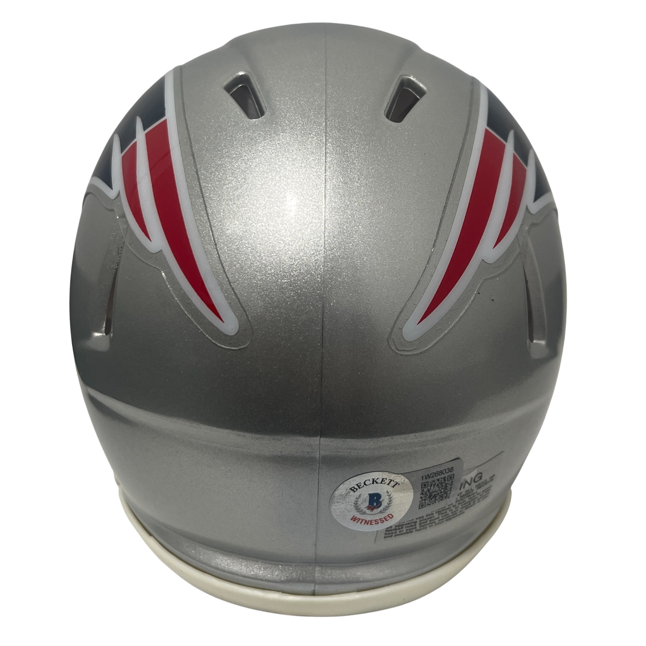 Drew Bledsoe Signed New England Patriots Speed Mini Helmet Beckett Wit BAS COA2