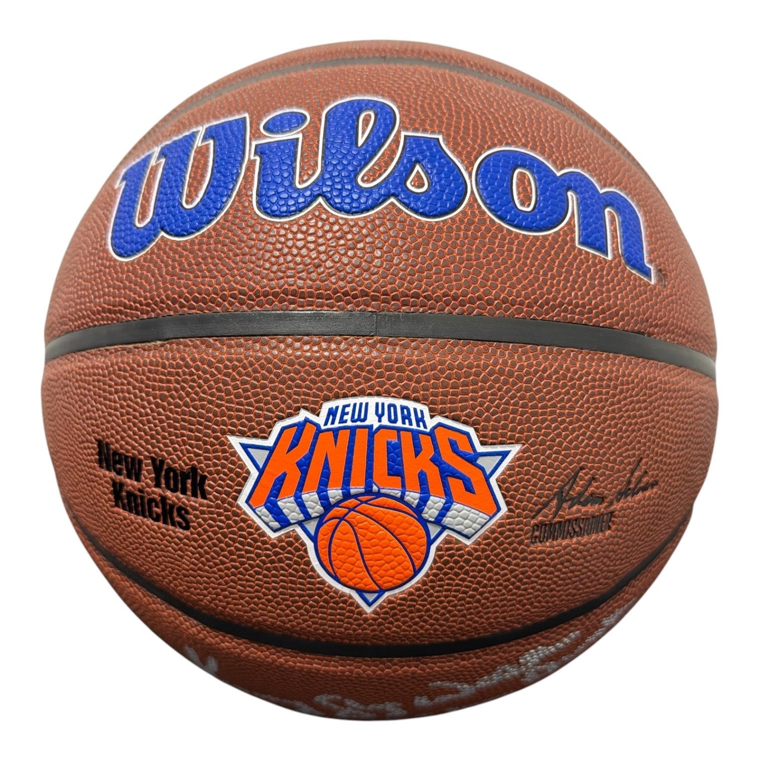 Kenny Sky Walker Signed Wilson Knicks Basketball w/ 89 Dunk Champ JSA W COA2