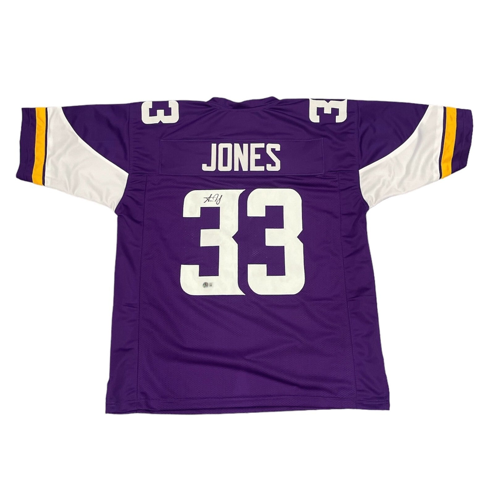 Aaron Jones Signed Minnesota Vikings Custom Jersey Beckett Witness BAS COA0
