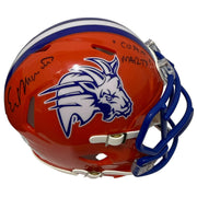 Ed Marinaro Signed Blue Mountain State BMS Mini Helmet w/ Coach Marty JSA W. COA0