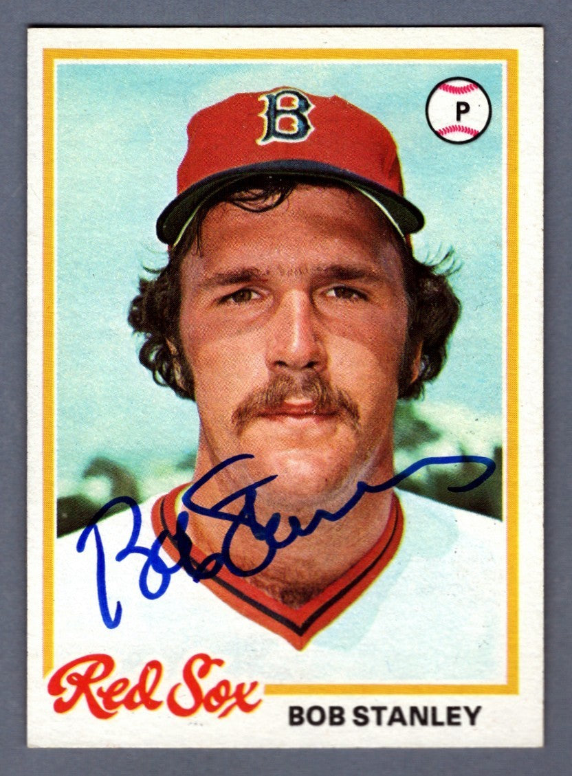 Bob Stanley Signed Autographed 1978 Topps #186 Rookie RC LSCM COA Red Sox0