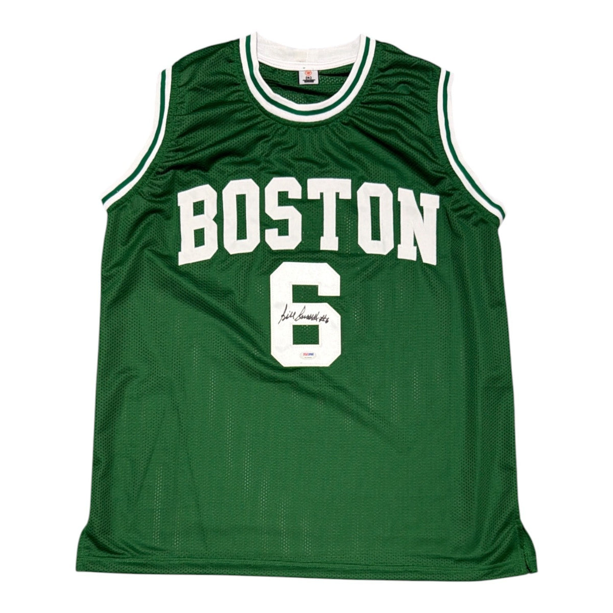 Bill Russell Signed Autographed Boston Celtics Custom Jersey w/ #6 Insc PSA COA0