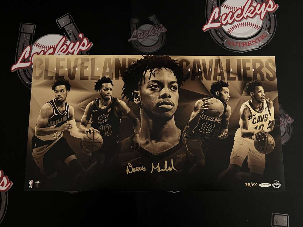 Darius Garland Signed 22x12 Photo To The Rack Gold /100 Upper Deck UDA COA0