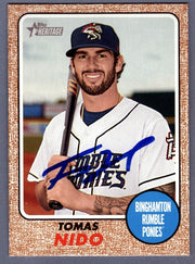Tomas Nido Signed 2017 Topps Heritage Minors THM #132 Rookie RC New York Mets0