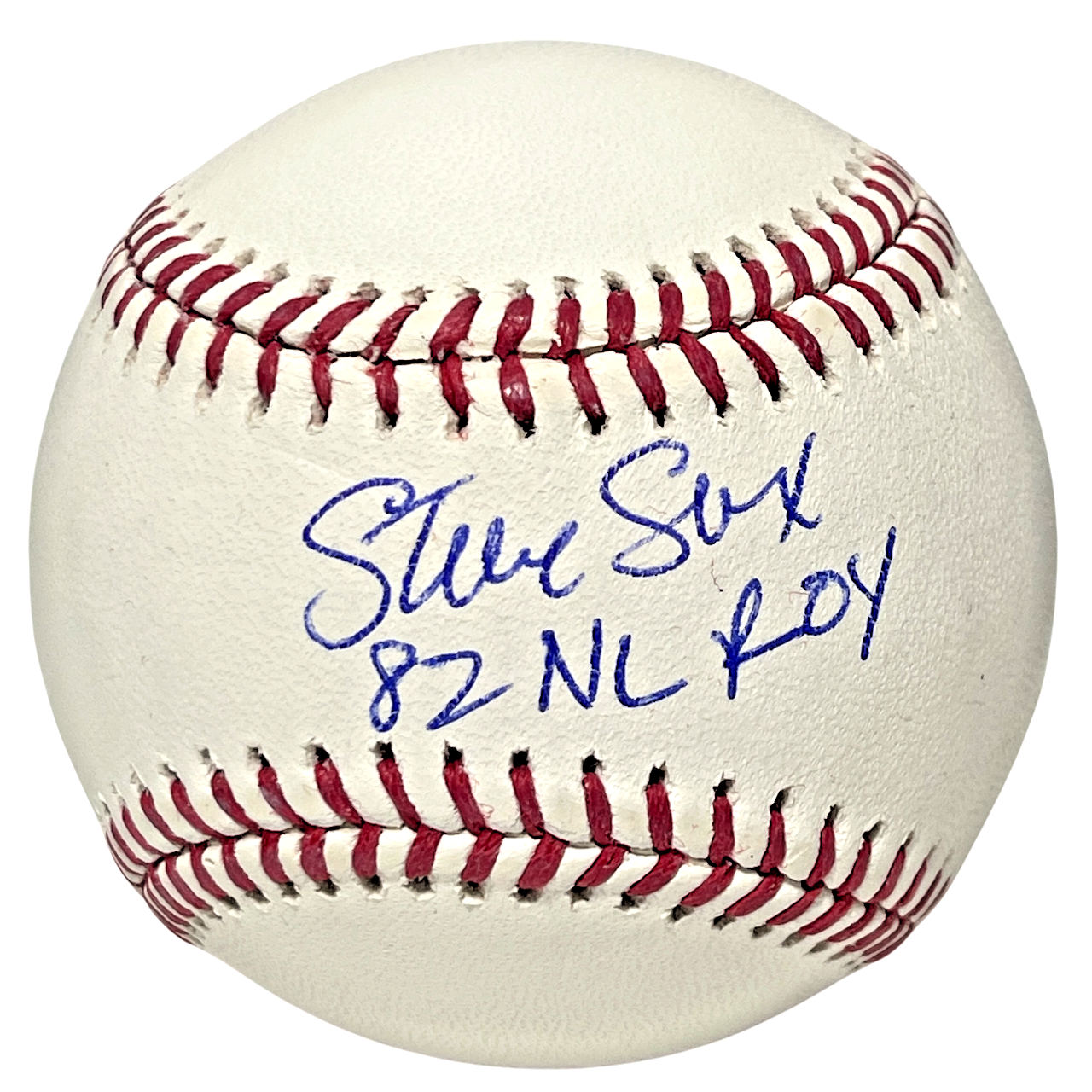 Steve Sax Signed ROMLB Baseball w/ 82 NL ROY Beckett Witness BAS COA0