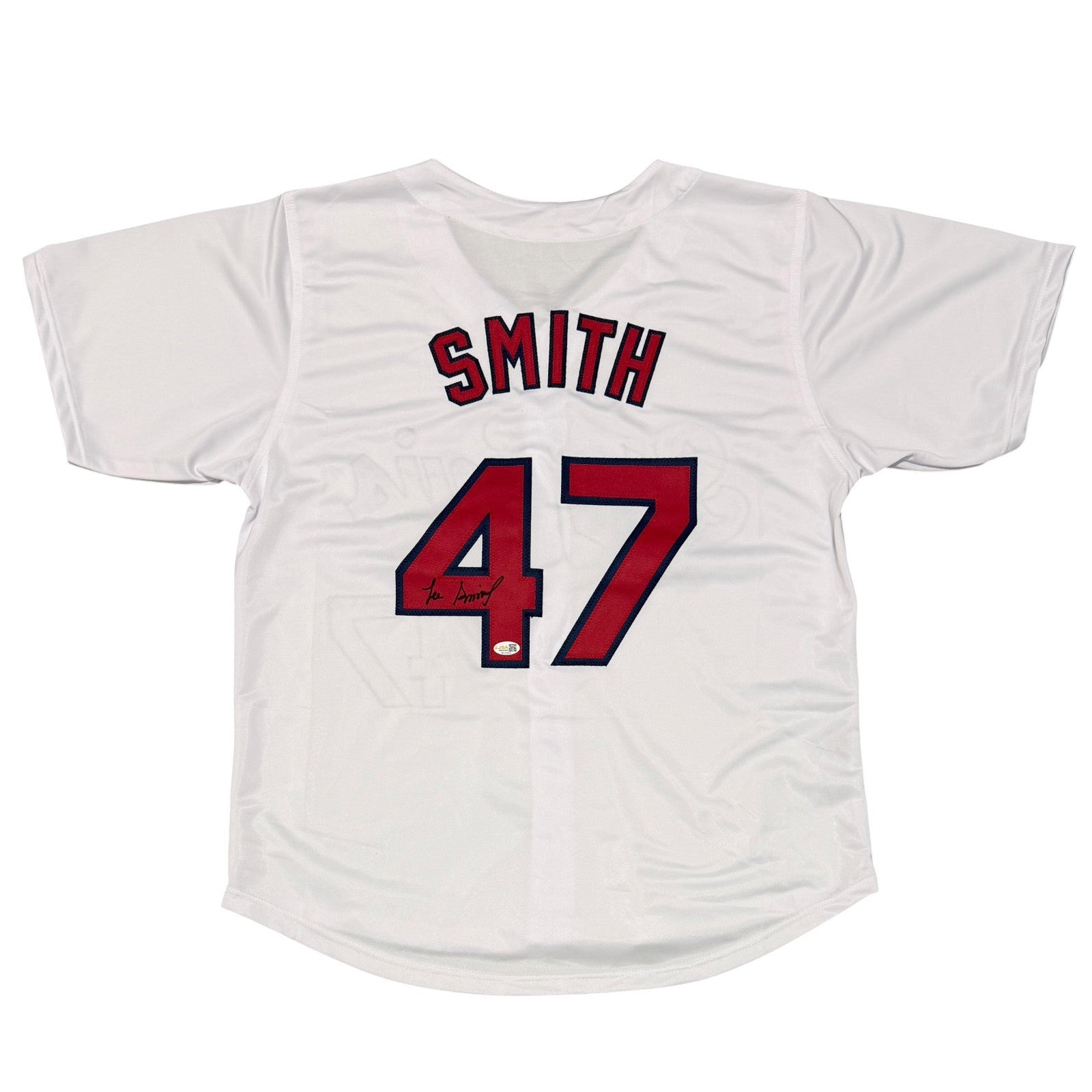 Lee Smith Signed Autographed St. Louis Cardinals Custom Jersey JSA Witness COA0