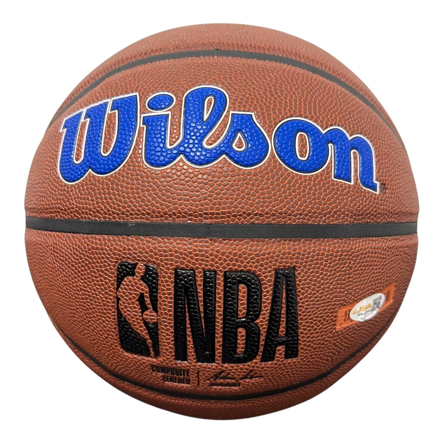 Gerald Wilkins Signed Autographed Knicks Basketball w/ Jordan Stopper JSA W COA4