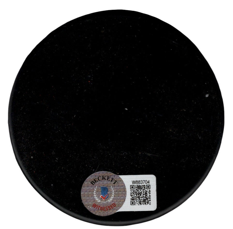 Billy Smith Signed Islanders Puck Signature Series LE /100 Beckett Wit BAS COA1