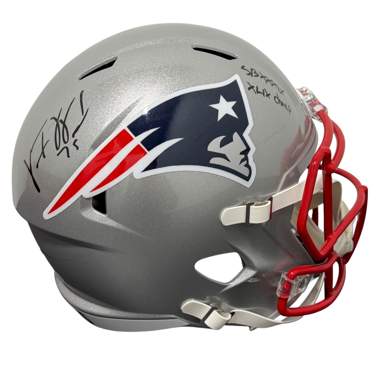 Vince Wilfork Signed Patriots Speed FS Full Size Helmet w/ SB Insc JSA W COA0