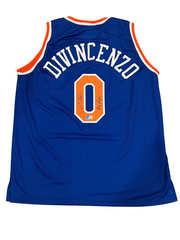 Donte DiVincenzo Signed NY Knicks Custom Jersey w/ Big Ragu Beckett W BAS COA0