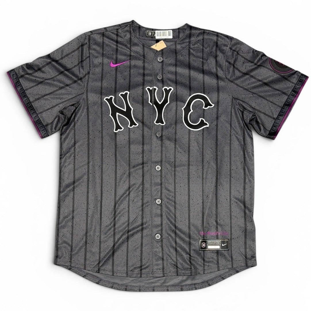 Nolan McLean Signed New York Mets City Connect Nike Jersey FANATICS COA2