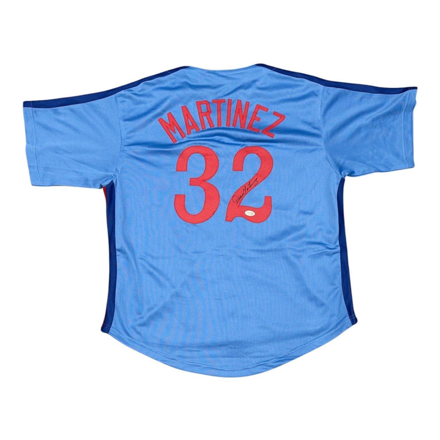 Dennis Martinez Signed Autographed Montreal Expos Custom Jersey JSA Witness COA0