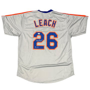 Terry Leach Signed New York Mets Custom Jersey w/ 86 WSC JSA Witness COA0