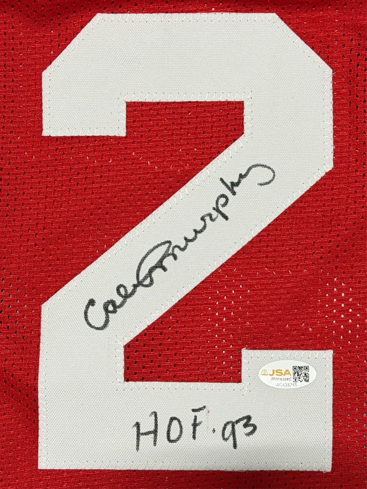 Calvin Murphy Signed Houston Rockets Custom Jersey w/ HOF 93 JSA Witness COA1