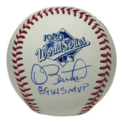 Dave Stewart Signed 1989 World Series Logo Baseball w/ 89 WS MVP JSA Witness COA0