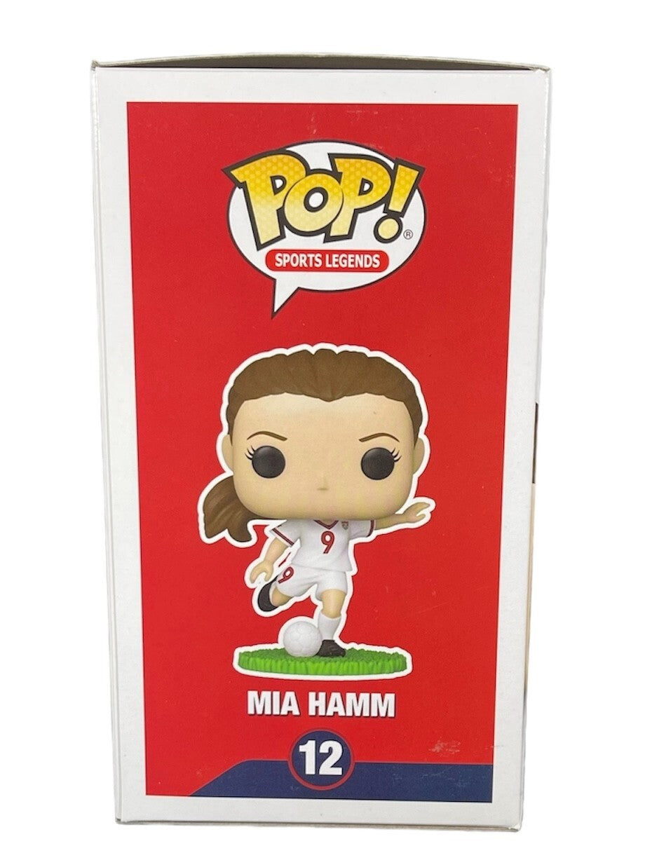 Mia Hamm Signed Auto USA Soccer Funko Pop #12 USA Gold 96 04 Beckett BAS COA RWB1