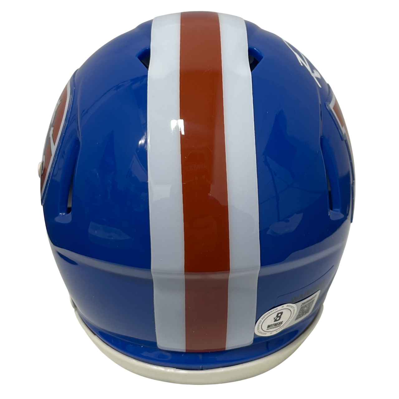 Bill Romanowski Signed Broncos 75-95 TB Mini Helmet Beckett Witness BAS COA2