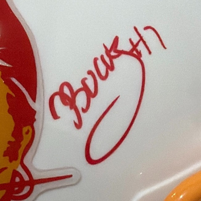 Bucky Irving Signed  Tampa Bay Buccaneers TB Mini Helmet JSA Witness COA1