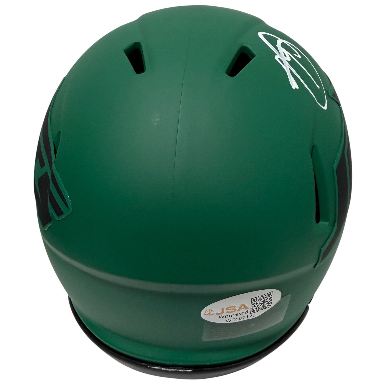 Minkah Fitzpatrick Signed New York Jets Rave Mini Helmet JSA Witness COA2