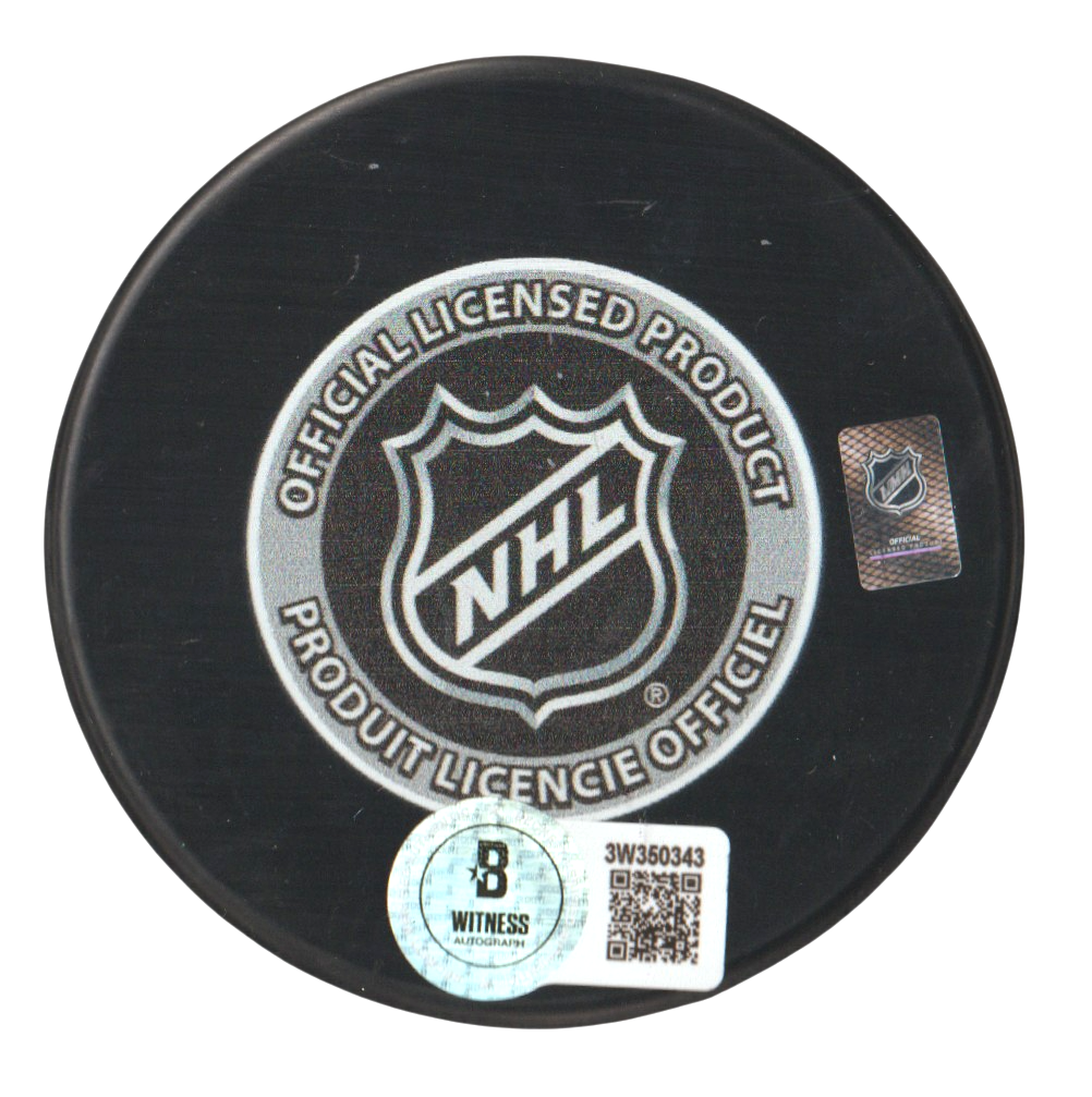 Bo Horvat Signed New York Islanders Jersey Puck Beckett Witness BAS COA1