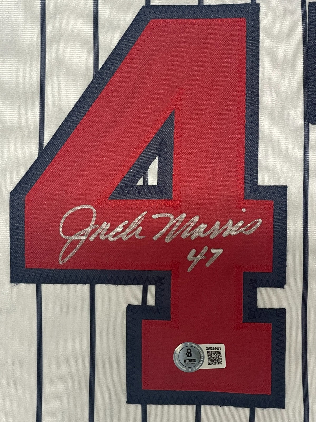 Jack Morris Signed Minnesota Custom Jersey w/ #47 Beckett Witness BAS COA1