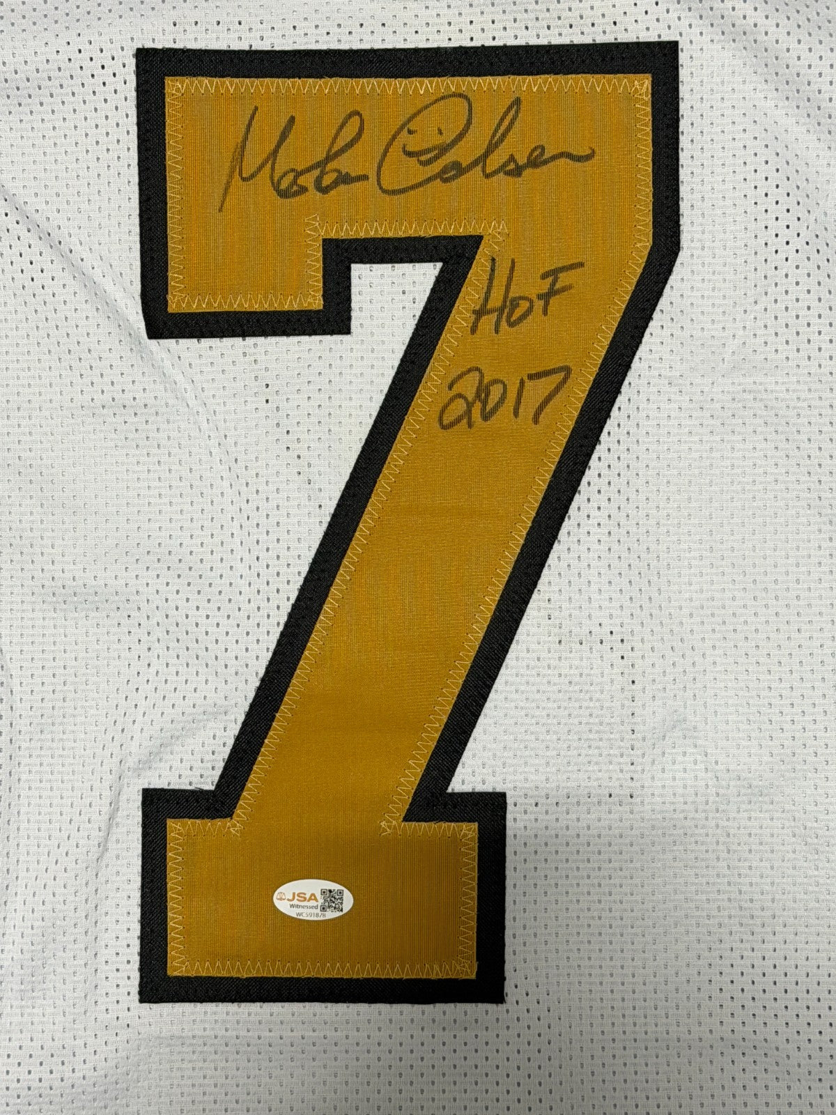 Morten Anderson Signed New Orleans Saints Custom Jersey w/ HOF 2017 JSA Wit COA1