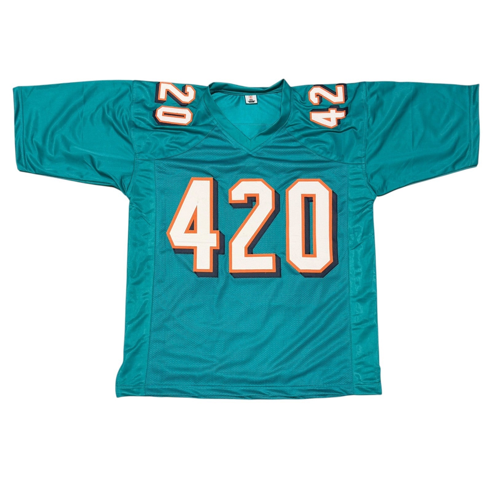 Ricky Williams Signed Dolphins 420 Custom Jersey w/ Weed Inscs JSA Witness COA2