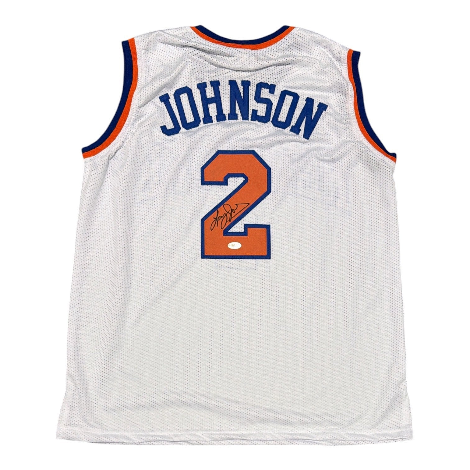 Larry Johnson Signed Autographed New York Knicks Custom Jersey JSA Witness COA0