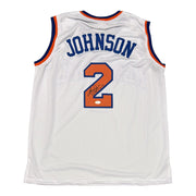 Larry Johnson Signed Autographed New York Knicks Custom Jersey JSA Witness COA0