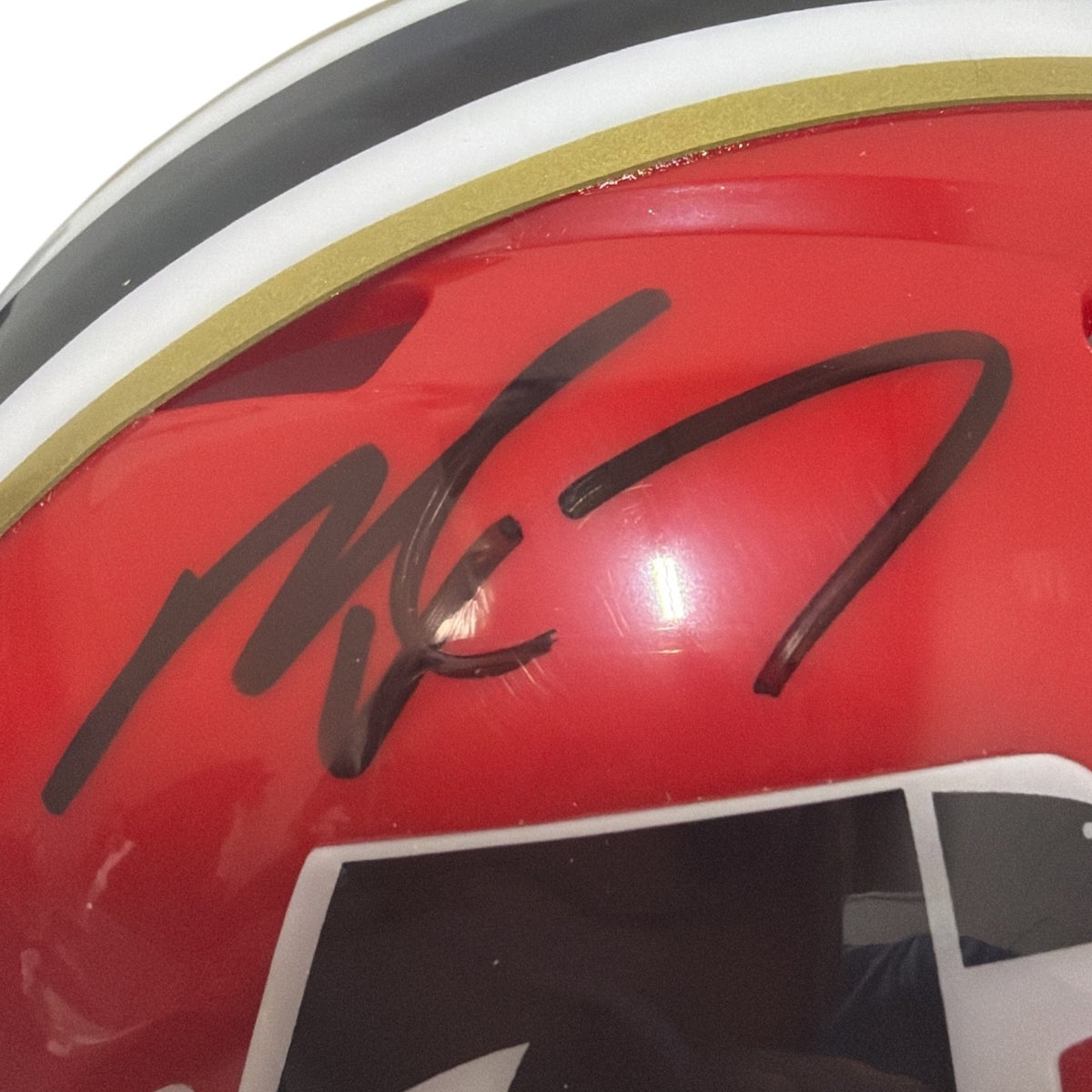 Michael Vick Signed Atlanta Falcons TB Red Mini Helmet JSA Witness COA1