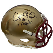 Doug Flutie Signed Boston College Speed Mini Helmet w/ Hail Flutie JSA Wit COA0
