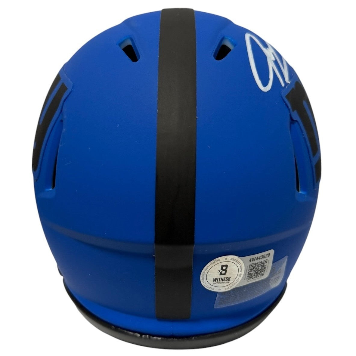 Jeremy Shockey Signed New York Giants Rave Mini Helmet Beckett Witness BAS COA2